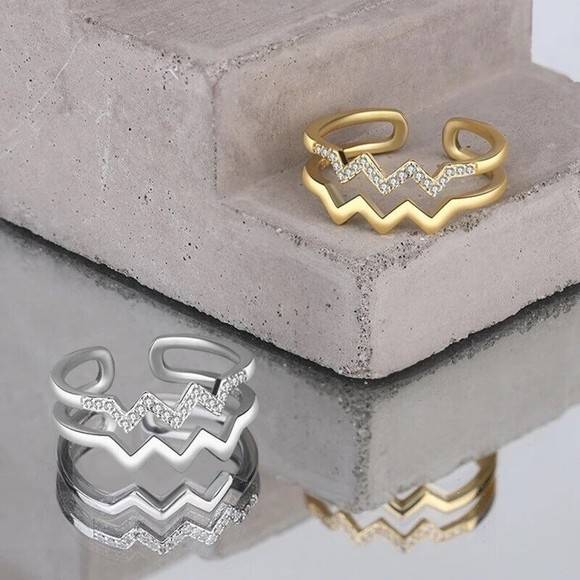 Highs and Lows Inspirational Ring‎ Adjustable Ups And Downs Diabetes Dia-Bada$$ - Picture 7 of 9